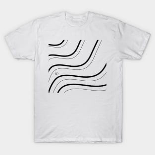 Black and White Waves #minimal #art #design #kirovair #buyart #decor #home T-Shirt